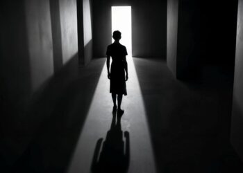 woman showing sadness lonely place