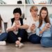women community lifestyle looking phones